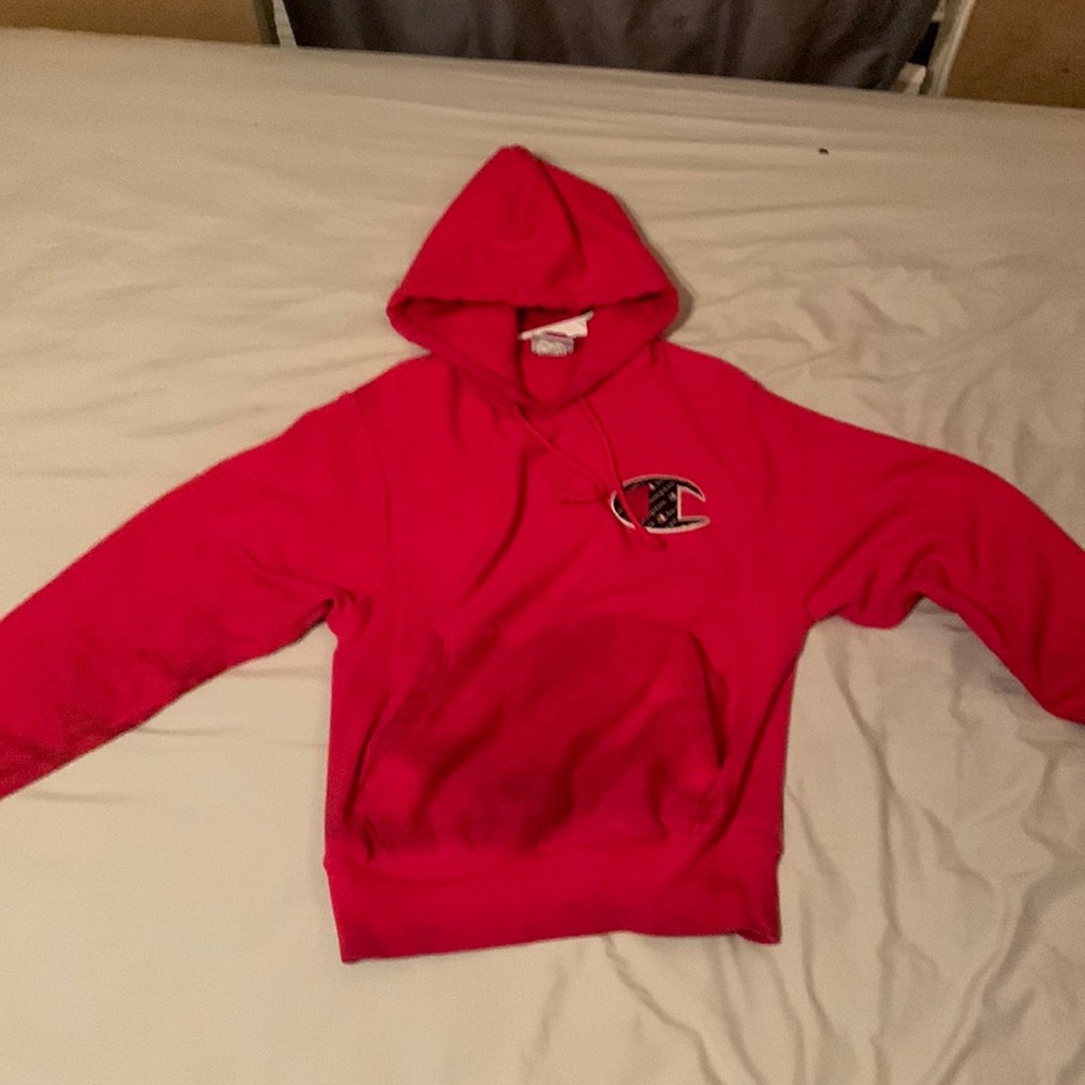 Red Champion hoodie